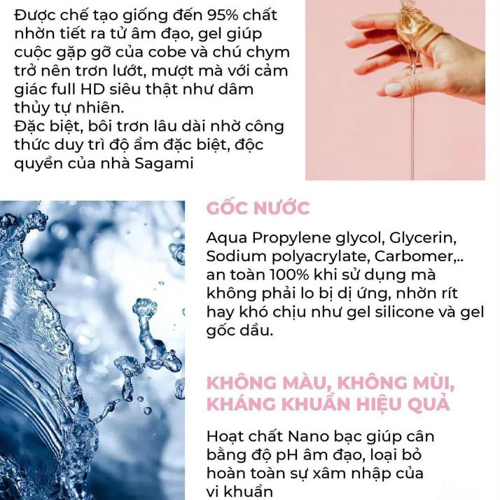 Gel bôi trơn gốc nước Sagami Original 60g Nhật Bản