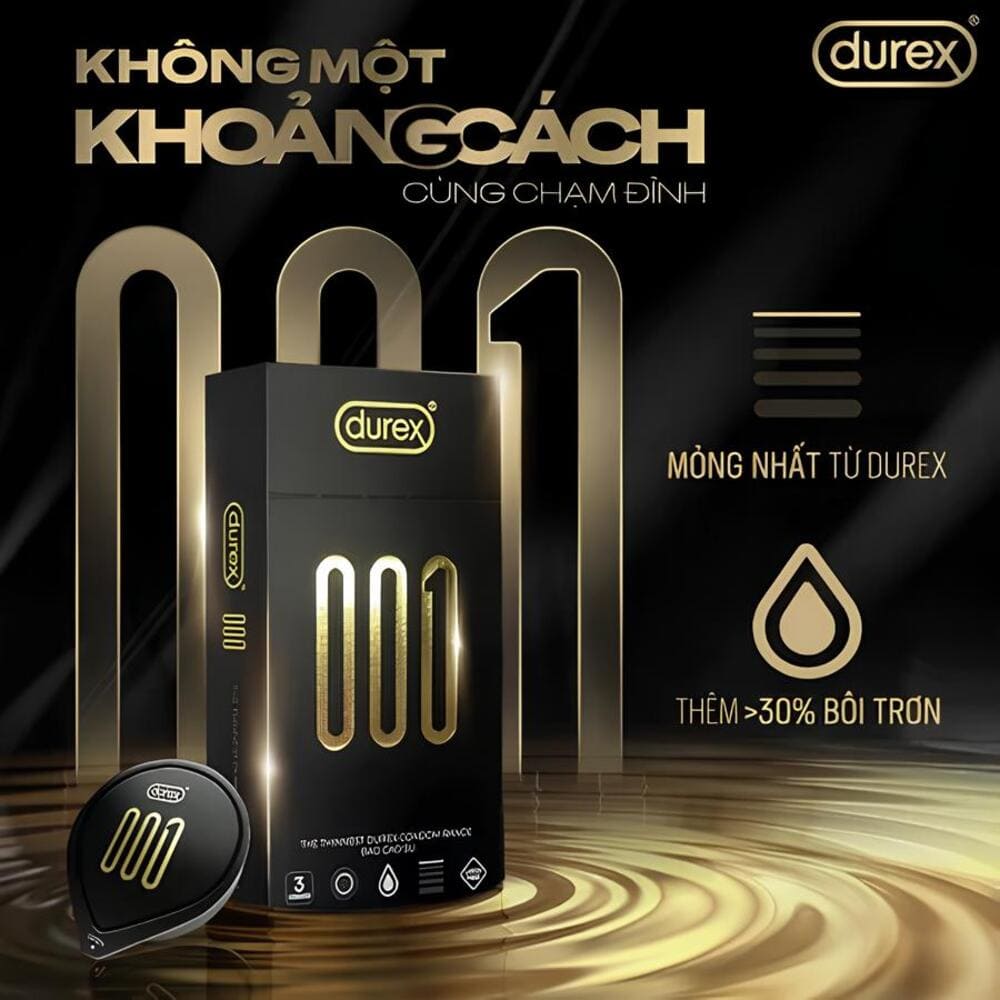 Bcs Durex 0.01 siêu mỏng size to 55mm Bcs Durex 0.01 siêu mỏng size to 55mm