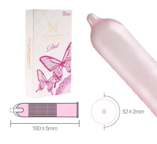 Bao cao su gai Nhật Bản Jex Glamourous Butterfly Dot